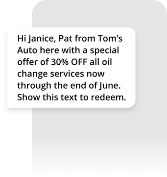 Sample SMS Message