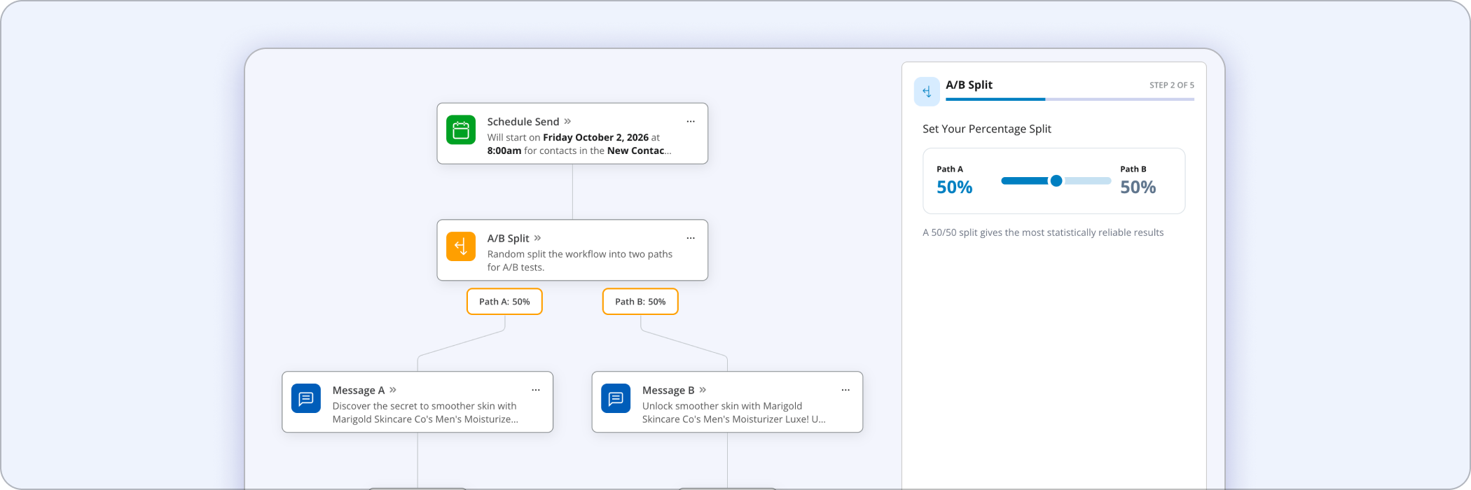 Scheduling recurring texts and automated follow-up in EZ Texting