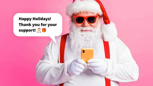 Santa Clause texting