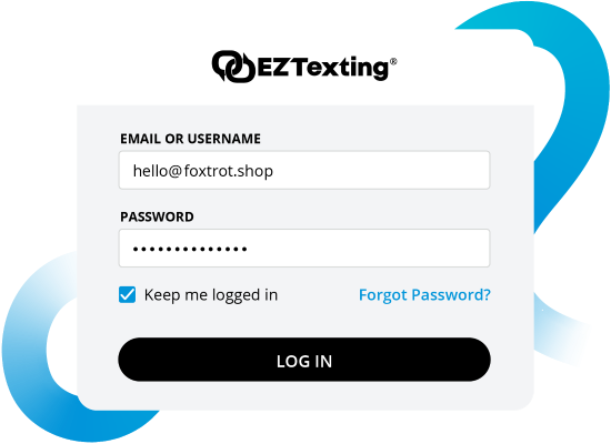 step-1 log into ez texting account sms api