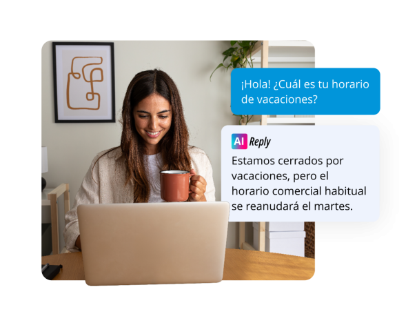 Multilingual with texting and ai-reply