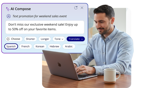 Multilingual texting with AI Compose